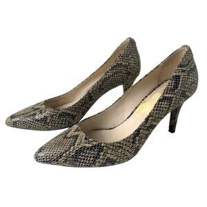 Cole Haan Grand.OS Snakeskin Embossed Pointed Toe Pumps Heels Size 6.5B